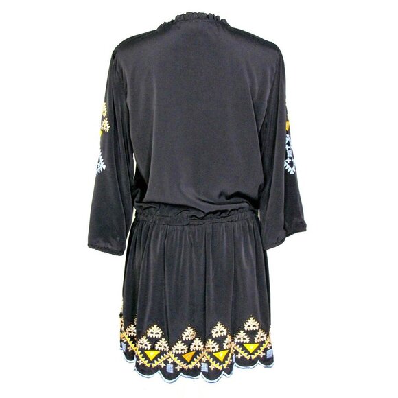 Stitch & Lace Mini Dress Embroidered Scalloped Hem - Picture 4 of 12